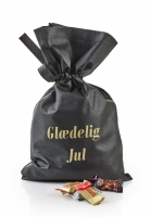 Sort julesæk med julehilsen 2900 g. Toms Mini Favoritter