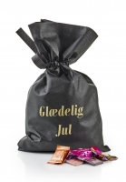 Sort julesæk med julehilsen 2400 g. Anthon Berg Mix