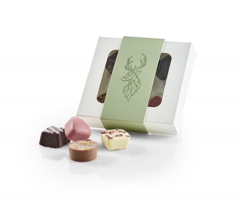 Green Deer æske med 5 stk. Luksuschokolade | 50g.