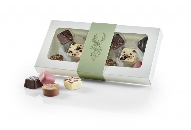 Green Deer æske med 10 stk. Luksuschokolade | 100g.