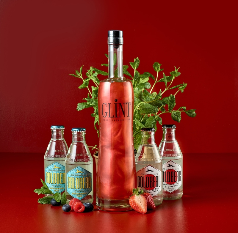 Gin & Tonic Glint Jordb&aelig;r Gavepakker Spiritus | firmajulegave