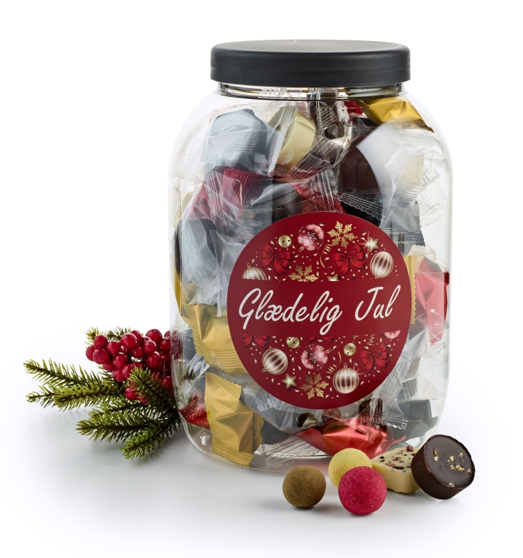 Indpakket Dansk Luksusblanding, 800 g. Jars | firmajulegave