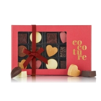 Cocoture r&oslash;d gave&aelig;ske med Chokolade 126 g