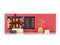 Cocoture rød gaveæske chokolader, marcipan og lakrids |225g