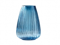 Bitz Vase 22 cm i blå glas, Kusintha