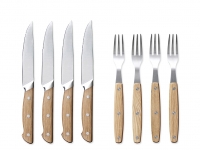 Morsø Foresta grillbestik 8 dele, 4 knive og 4 gafler FSC eg