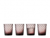 Lyngby Glas Vienna 4 stk vandglas 30cl mundblæst glas pink
