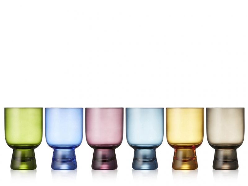 Lyngby Glas 6 stk Tumbler glas 30cl  i assorterede farver