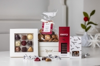 Christmas Box Red | 300g.  Gavekasse med julelækkerier fra Xocolatl