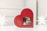 Red Heart 4 | 38g.  Fyldte chokolader i gaveæske fra Xocolatl