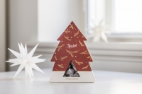 Christmas Joy Red Tree | 75g.  Chokolademandler med nougat fra Xocolatl