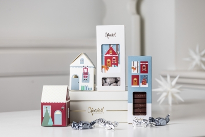 Christmas Box Mut Mut | 250g.  Hyggelig gaveæske med chokolade fra Xocolatl