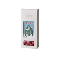 Christmas City Liquorice | 90g.  Lakrids med hvid chokolade og hindbær fra Xocolatl