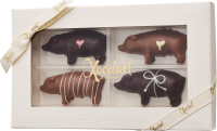 Four Piggles | 100g.  Luksus marcipangrise fra Xocolatl