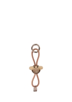 Kay Bojesen Abe guldtonet metal n&oslash;glering med naturl&aelig;der teak/limba