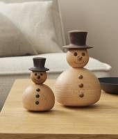 Spring Copenhagen lille Snemand H9,4 cm, bøg og bejset eg