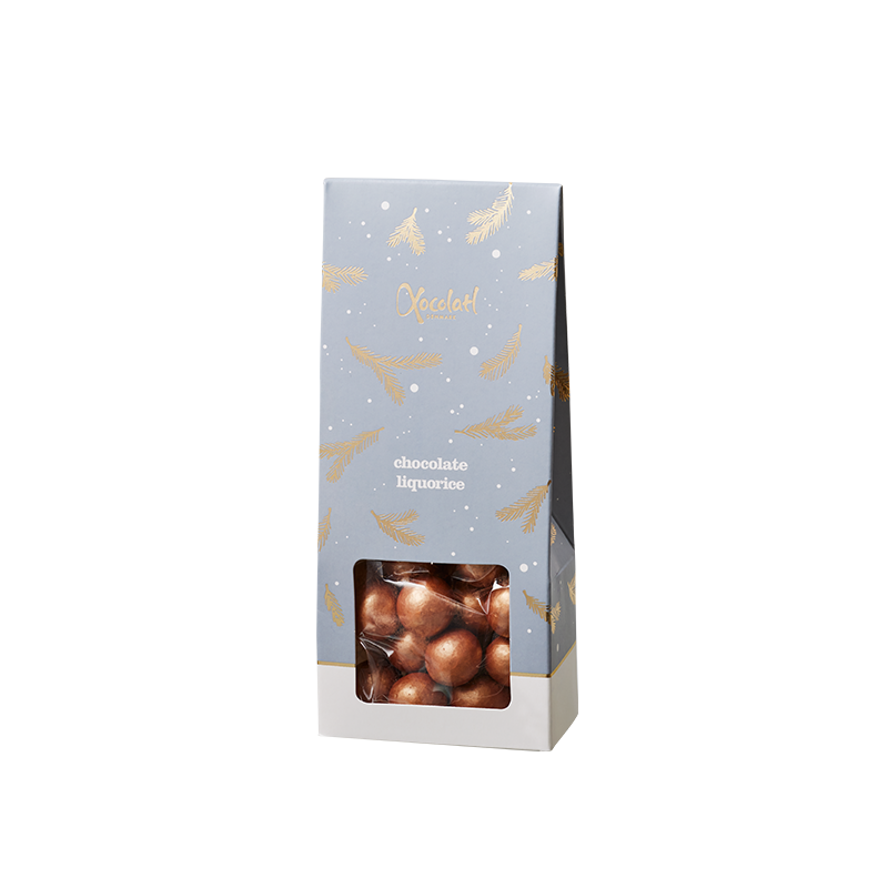 Christmas Sweets Grey | 90g. Lakrids med karamelchokolade og havsalt fra Xocolatl