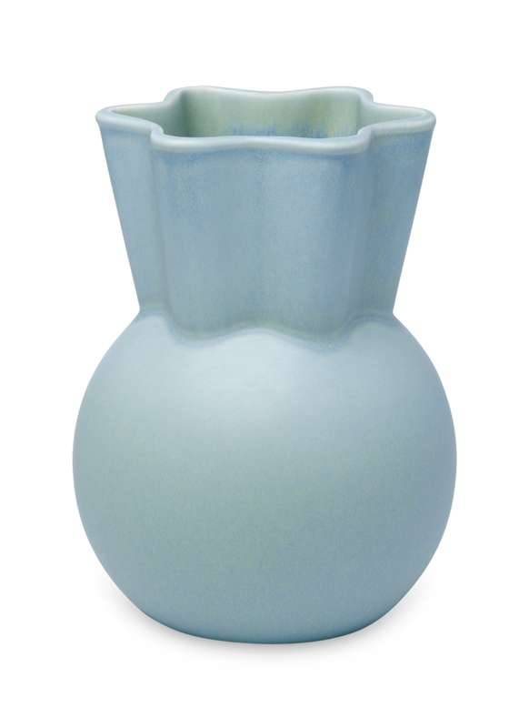 Spring Copenhagen Vase med svungen top, H20cm,  lyseblå