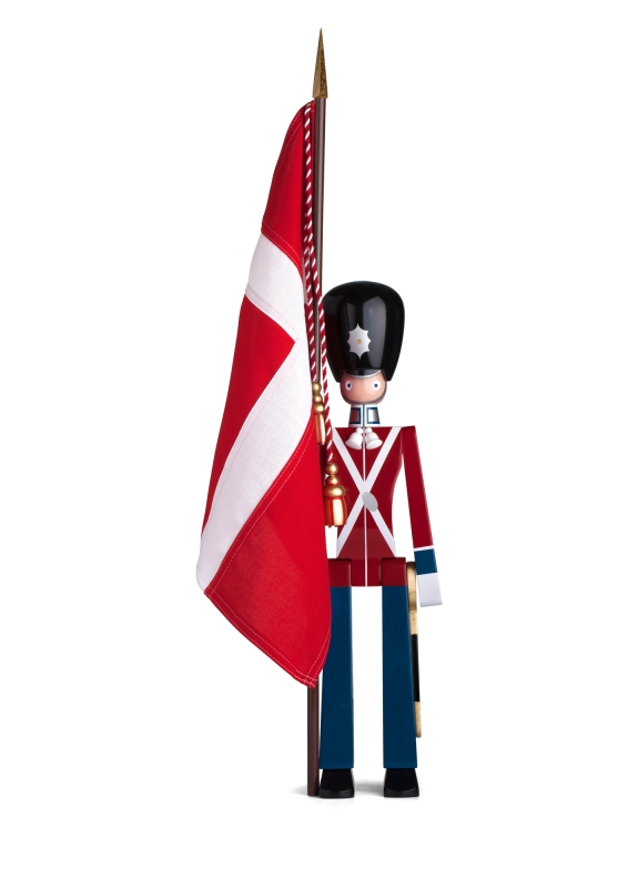 Kay Bojesen Faneb&aelig;rer mellem r&oslash;d/bl&aring;/hvid