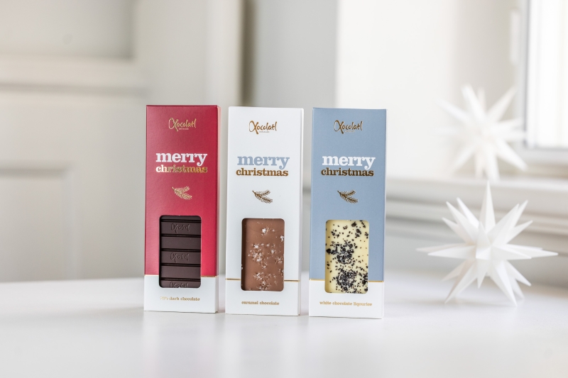 Xocolatl Merry Christmas Grey | 50 g firmajulegave