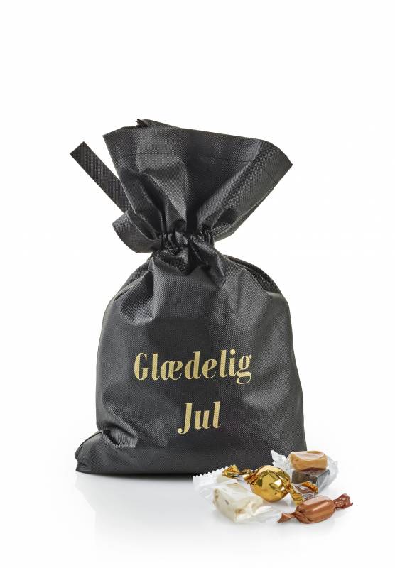 Sort julesæk med julehilsen 1000 g. Julemix