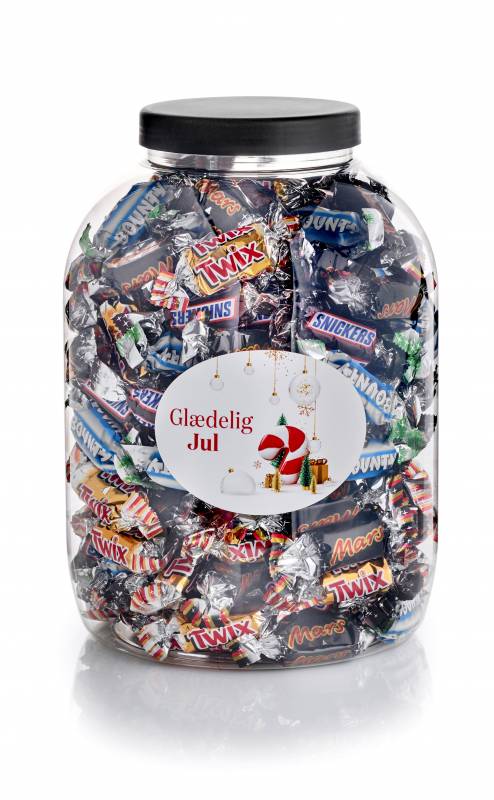 Stor plast bøtte med låg 1775 g. Mars Miniature mix